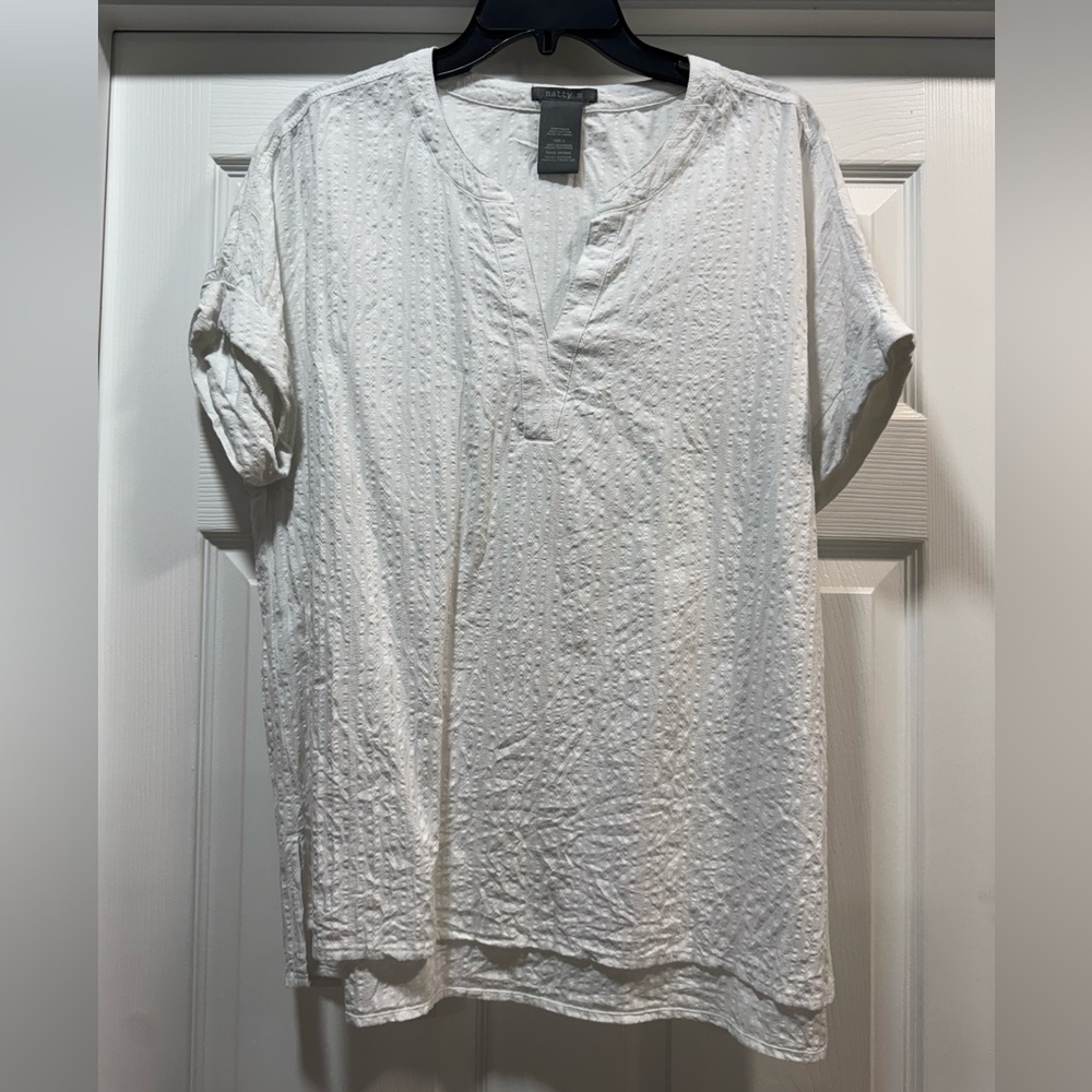 Matty M White Blouse Classic Top
